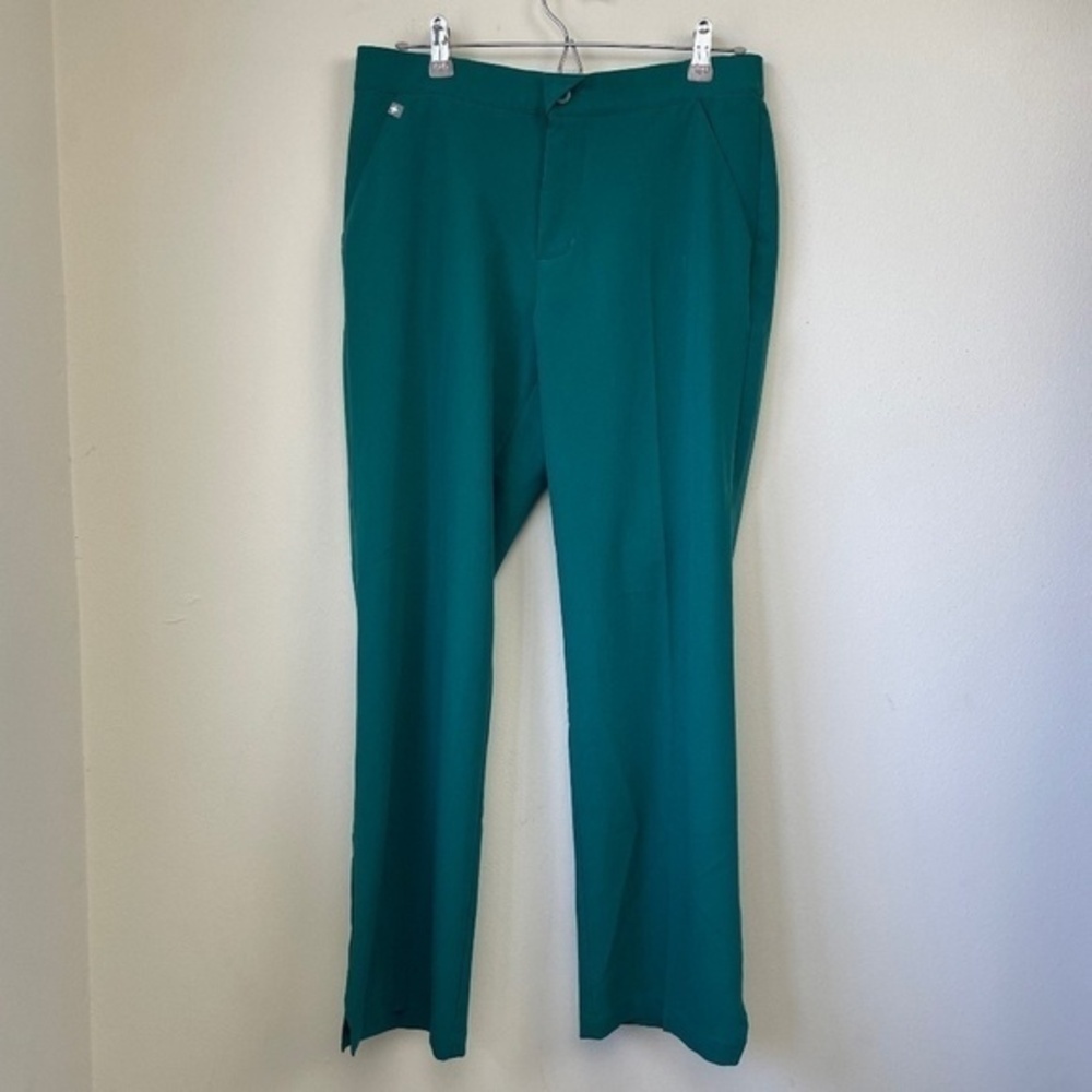 Figs Technical Collection M‎ Keroka Scrub Pants Straight Wide Leg Button Pleated
